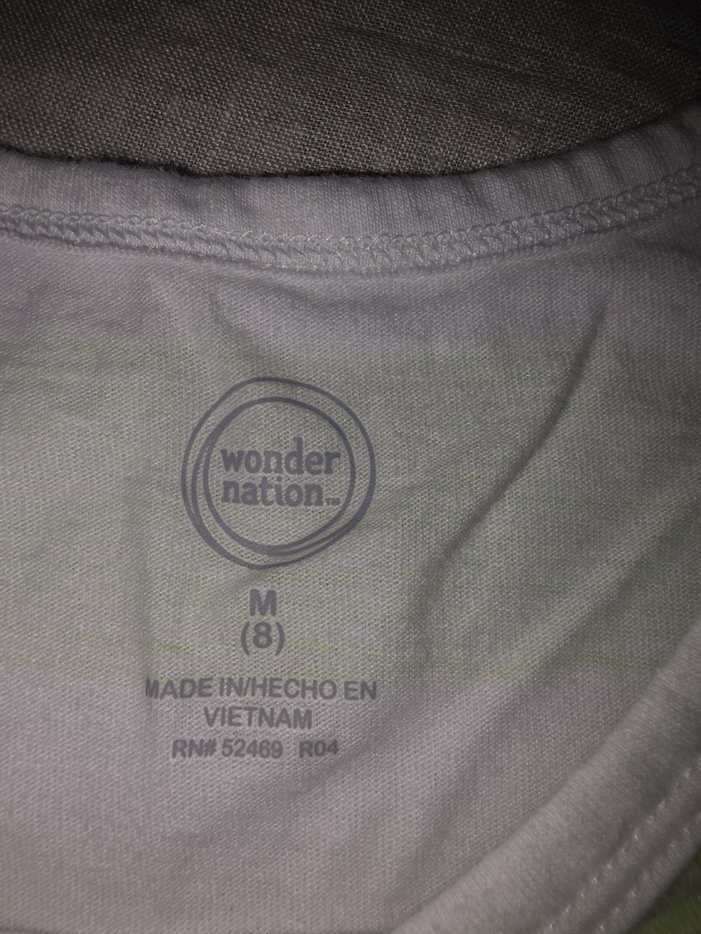 wonder nation White Tank Top with Blue and Lime Stripes Marvel Graphic - Picture 3 of 6